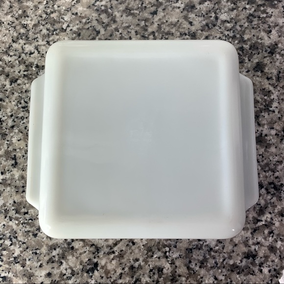 Vintage Anchor Hocking Fire King Square Milk Glass 1970s Dish Fruit Harvest - Picture 6 of 9